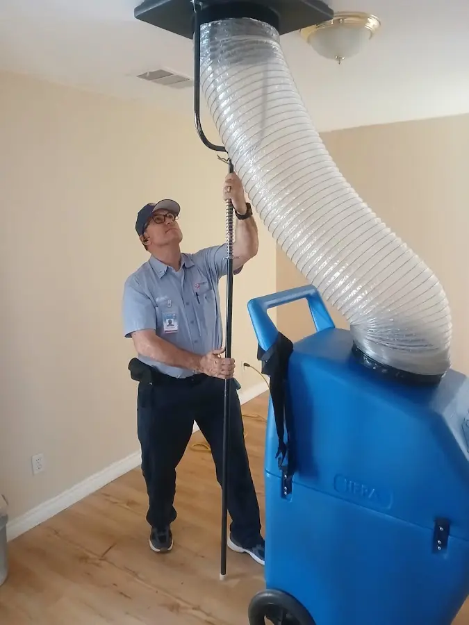 HVAC Installation technician using HEPA equipment in Aurora